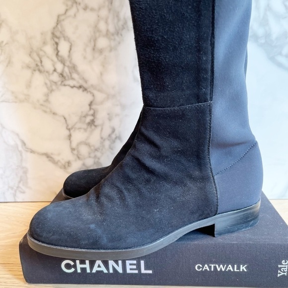 Knee High Dual Fabric Boots - Picture 4 of 9